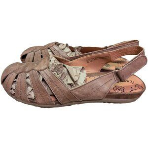 Bare Traps Slingback Sandals Women's Size 11 M Adjustable Brown Strap Leather